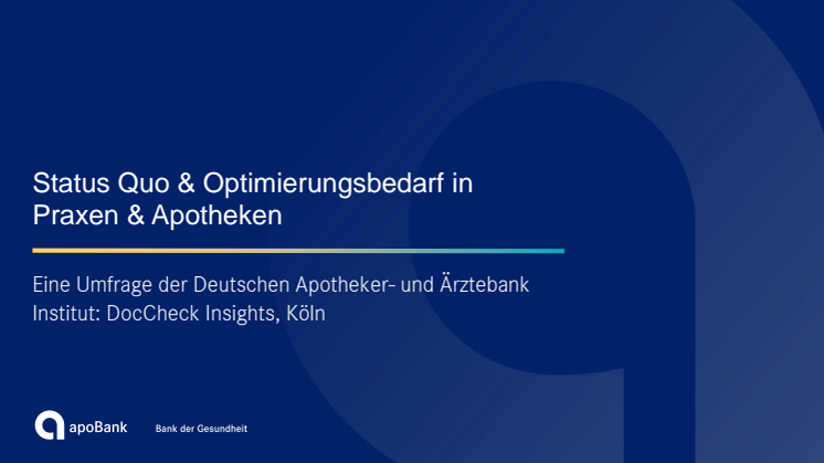 apoBank-Studie_Status Quo in Praxen und Apotheken