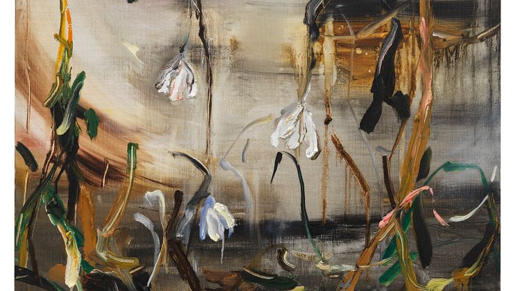 Jenny Carlsson Grip, Järnnatt 1, 2021, olja på duk, 72 x 60 cm. Foto: Per-Erik Adamsson. Bild beskuren.