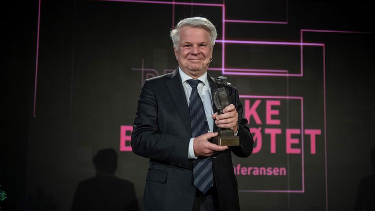 Tore Thorstensen mottok Byggenæringens Ærespris 2020. Foto: Vegard Breie