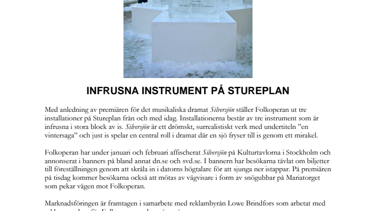 INFRUSNA INSTRUMENT PÅ STUREPLAN