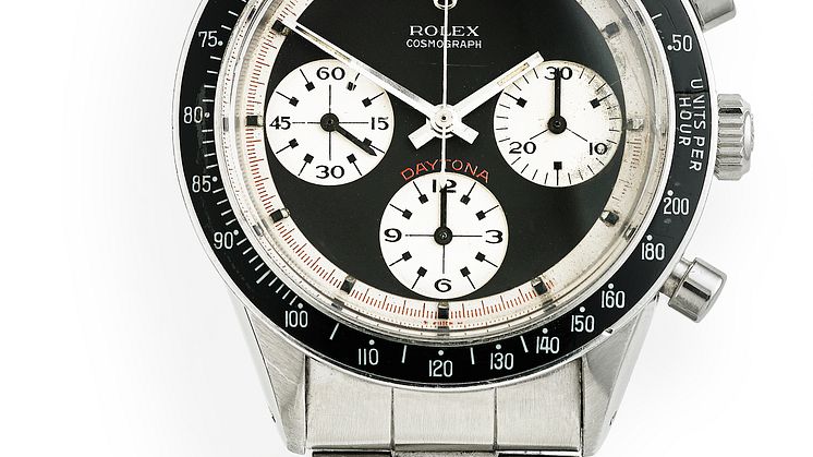 Rolex: Model Daytona Cosmograph "Paul Newman". Estimate: DKK 1 million.