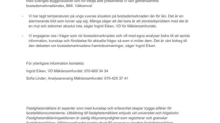 Bostadsfrågor i fokus för Mäklarsamfundet under Almedalsveckan
