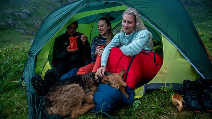 Høstnatten kan bli overraskende kald. Husk å sjekk hvilken temperatur din pose er laget for. Foto: Hans Kristian Krogh Hanssen / Bergans