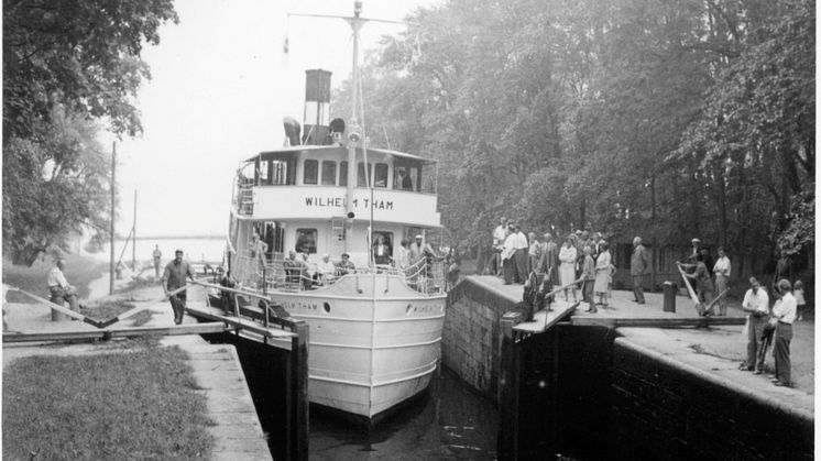 Pressbild - Göta Kanal - m/s Wilhelm Tham historisk bild