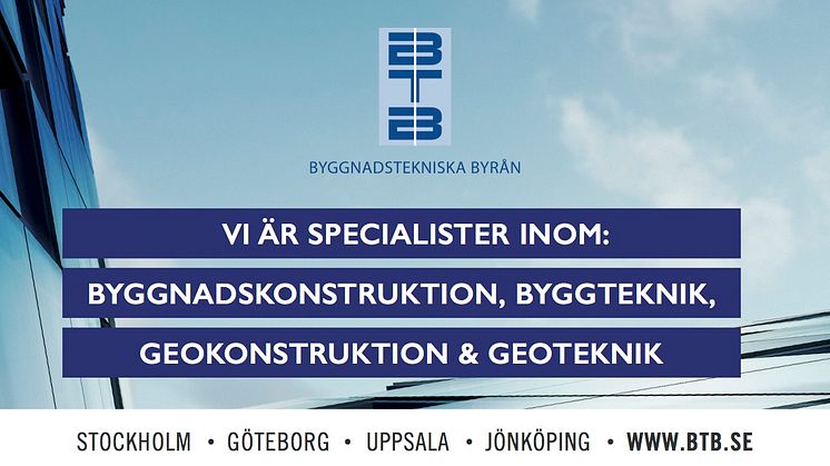 BTH Byggnadstekniska Byrån sponsrar studenter till #sbdagarna2017