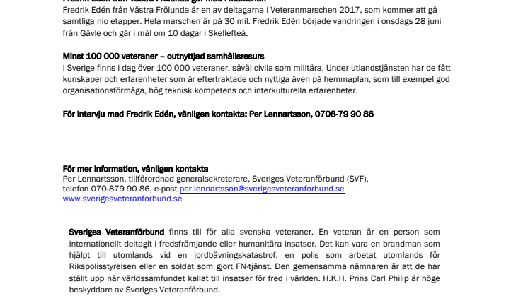 ​Göteborgare går med i Veteranmarschen