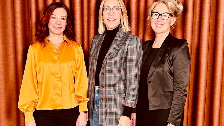 Malin Ekblom, Invest in Norrbotten, Stina Mattsson, verksamhetsutvecklare på Boden Business Park och Sara Json Lindmark, verksamhetsledare Luleå Science Park. Foto Luleå Science Park