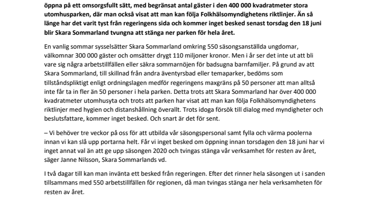 Snart rinner säsongen ut i sanden för Skara Sommarland