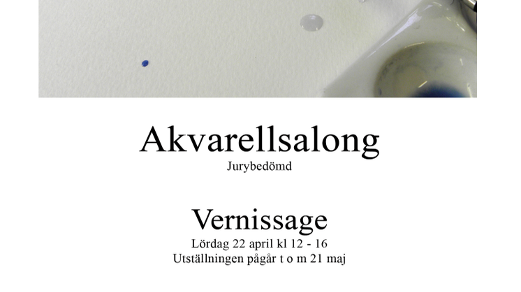 Vernissage för jurybedömd Akvarellsalong - Väsby Konsthall lördag 22 april 2017 