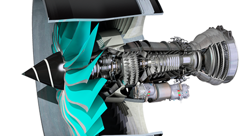 Rolls Royce framtidskocept Ultrafan motor där GKN medverkar med komponenter. Bild: Rolls Royce