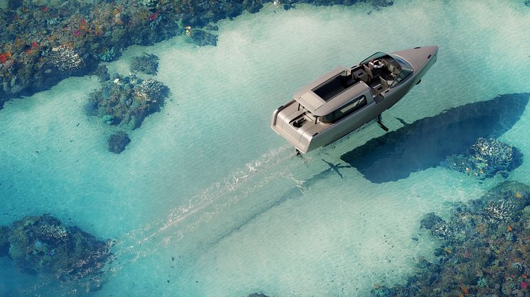 Candela's electric hydrofoil vessels fly above the surface, minimizing wake damage and sound pollution in sensitive ecosystems.