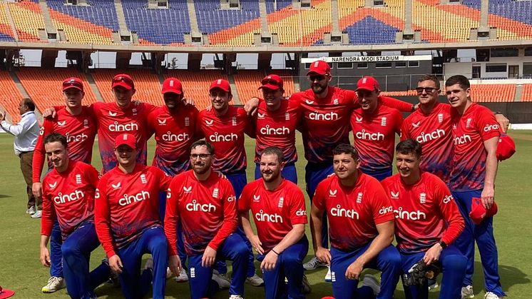The England Men's PD team during their series in India.