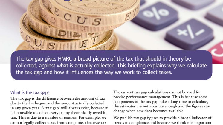 HMRC Briefing - Calculating the tax gap