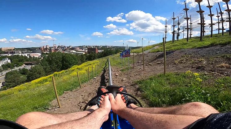 Nya SkiStar Mountain Coaster i Stockholm Hammarbybacken