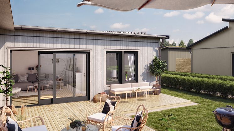 Brf Längtan - 3D-bild av baksidan