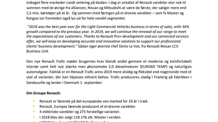 Renault Trafic er stadig i front