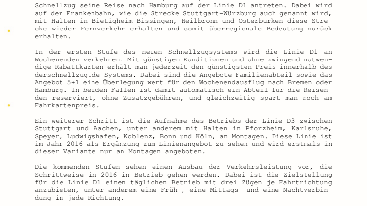 derschnellzug.de geht an den Start