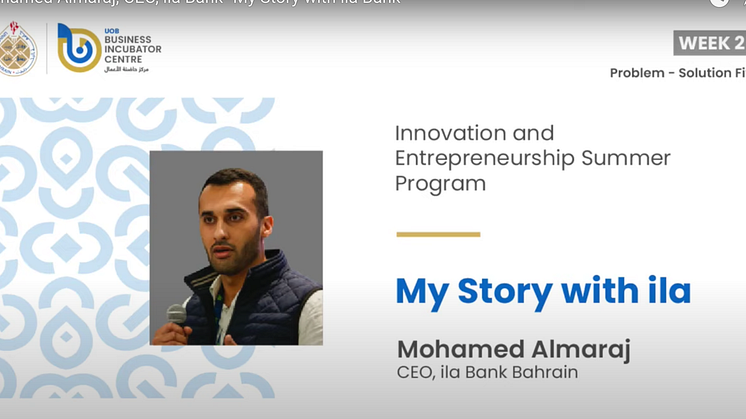 NEW NOMINATION for Media Savvy Awards:  Mr Mohamed Almaraj, CEO, ila Bank Bahrain