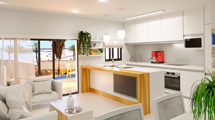 HusmanHagberg har exklusiv rättighet att sälja bostäderna i Edificio Escandinavia nära Playa del Curastranden i Torrevieja.