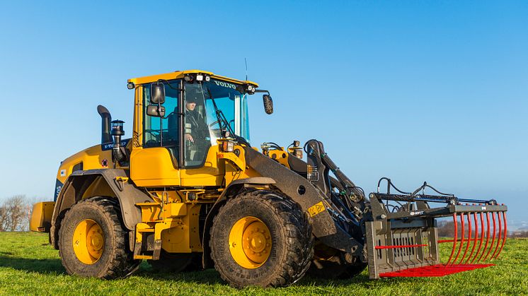 Volvo L60G med silogrip - lantbruksanpassad hjullastare från Swecon