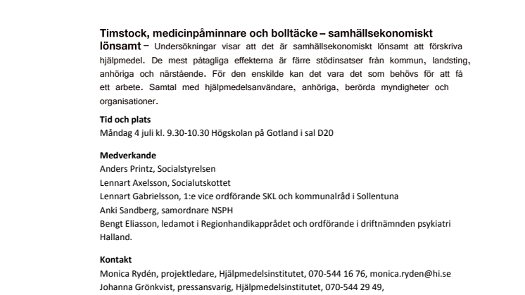 HI i Almedalen 4 juli