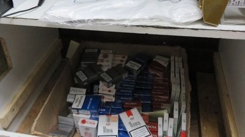 Op Scary - Cigarettes hidden in shop seized by HMRC 1