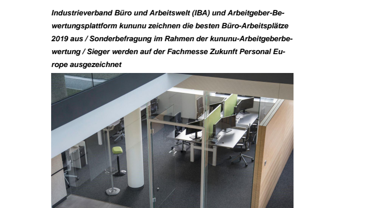 „Best Workplace Award 2019“ – Diese Unternehmen  sind für die besten Büro-Arbeitsplätze nominiert