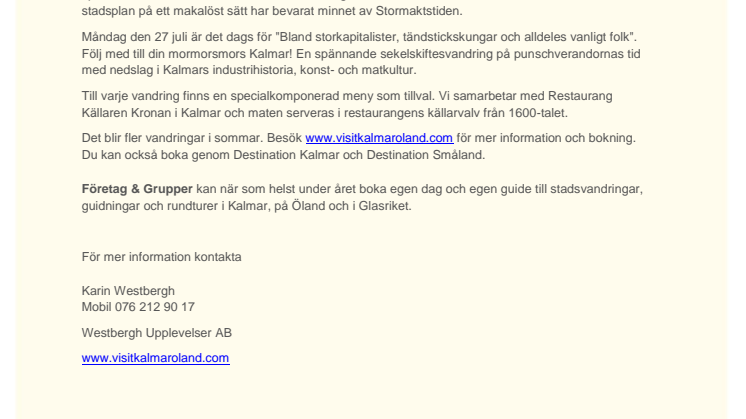 Stadsvandring i Kalmar - Vandra i Vasakungarnas fotspår!