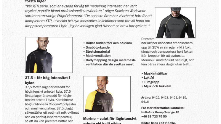 Snickers Workwear nya första lager