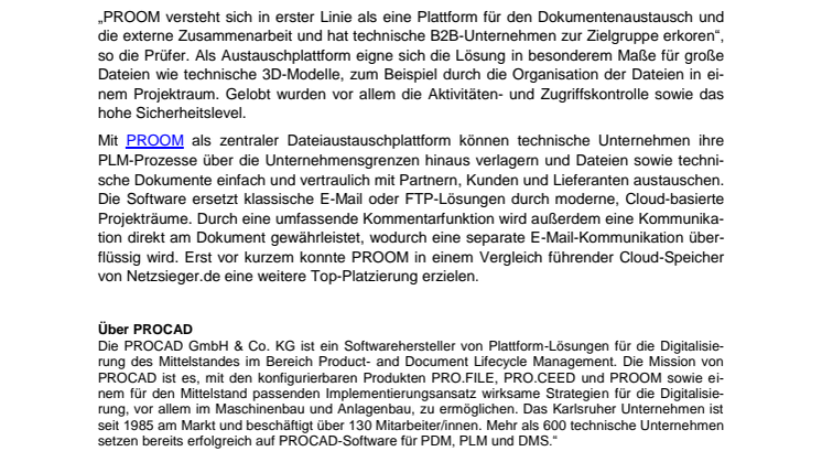 Dokumente versenden mit Austauschplattform PROOM - jetzt im Test bei trusted