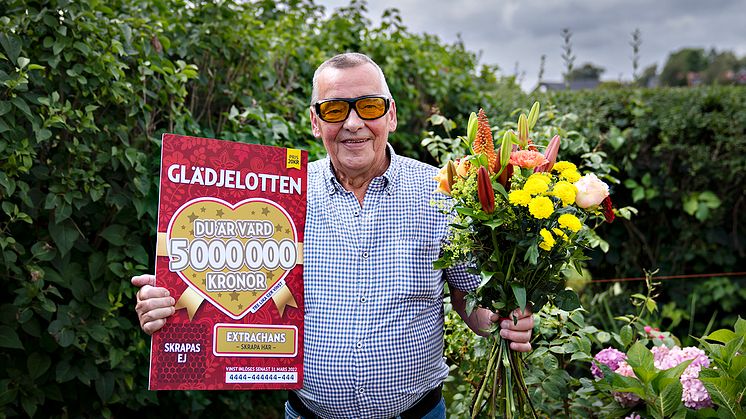Tommy vann 850 000 kronor på Glädjelotten.