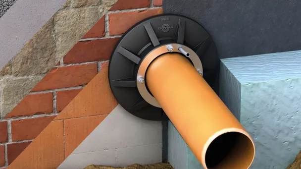 Raccordement domestique DOYMA Quadro-Secura® Quick/O, étanchéité conforme à la norme DIN 18533
