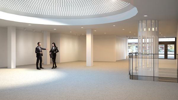 Lokalen för Akademibokhandelns nya butik, Stora Torget, Uppsala