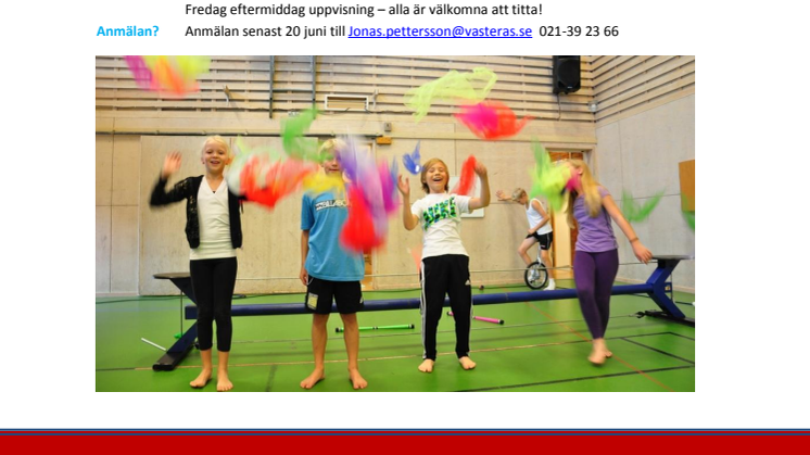 Gratis cirkus- och filmkollo sammaren 2014