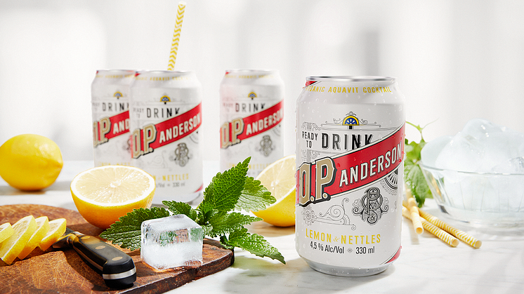 O.P. Anderson Aquavit Cocktail Lemon & Nettles