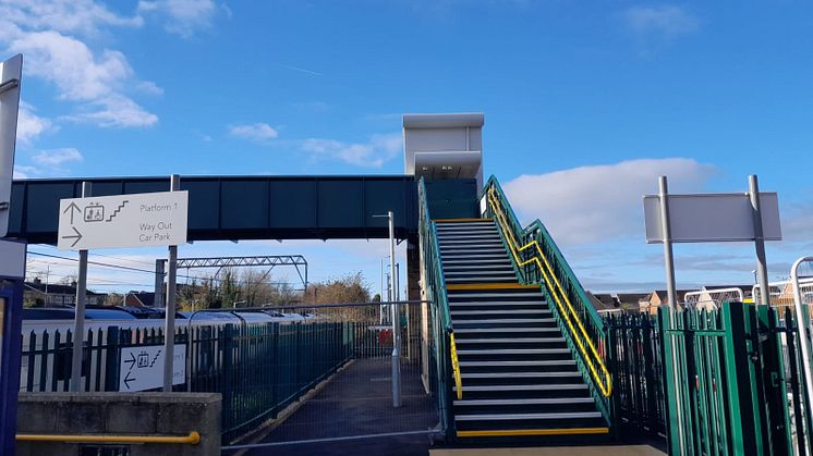 New footbridge opens at Royston station, Network Rail (3)