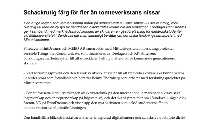 Schackrutig färg för fler än tomteverkstans nissar