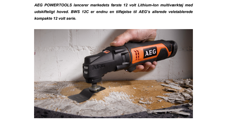 Sav, skrab, slib, skru og søm med AEG’s 12 volt multiværktøj med udskifteligt hoved!