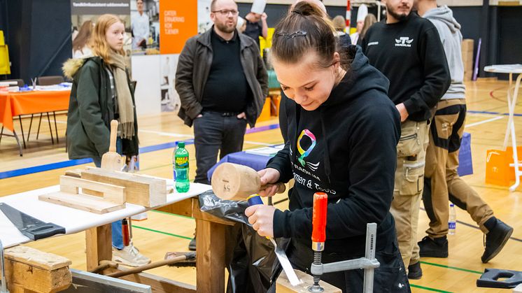 Tradiums elever fremviste deres uddannelser til åbent hus og uddannelsesaftener // Foto: Tradium