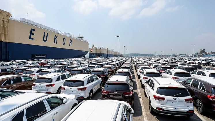 KIA Motors' eksport fra Korea overstiger 15 millioner biler i juni