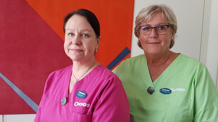 ​Camilla Illvesand och Barbro van Stokkum Nornvall, barnmorskor på barnmorskemottagningen i Familjens hus.