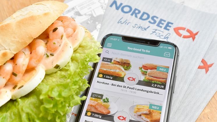 Wenn eine Partnerschaft nachhaltig die Welt verbessert:  1,5 Millionen gerettete NORDSEE Portionen mit der „Too Good To Go”-App