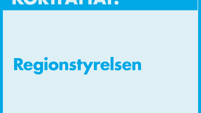 Kortfattat regionstyrelsen