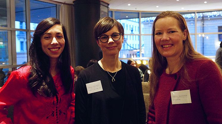Madeleine Fridh, Rädda Barnen, Karin Fängström, Uppsala universitet och Emma Henriksson, fd ordförande i Riksdagens socialutskott.