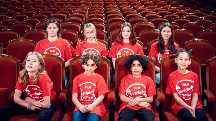 FR.V Samuel Brömster 17 år, Klara Linderstal 18 år, Emilia Wirström 16 år, Mathilda Hansson Hultcrantz 14 år, Lisa Varger 12 år, Dylan Kjellin 7 år, Noah Ekobo Nylén 9 år, Blanca Escobar 10 år. (Frånvarande: Otto Stenport 9 år. Foto: Disco Dominique