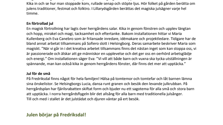Jul på Fredriksdal