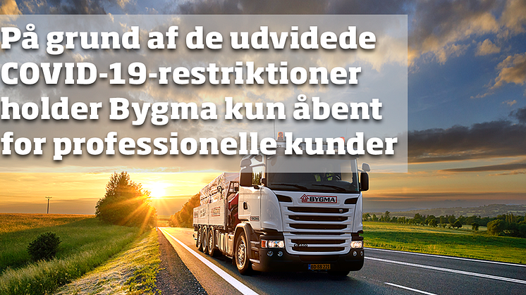 Bygmas proff-forretninger holder åbent som planlagt ifm jul og nytår