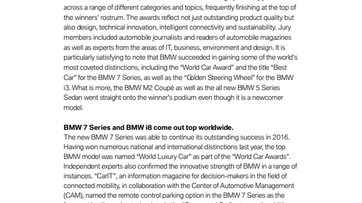 BMW Awards 2016