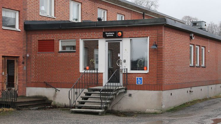 Pressinbjudan till invigning av Bergslagens Sparbanks nya kontor i Guldsmedshyttan