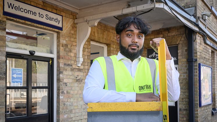 Jahead Hussain is part of a new mobile assistance team providing assistance at Sandy, Arlesey and Biggleswade stations